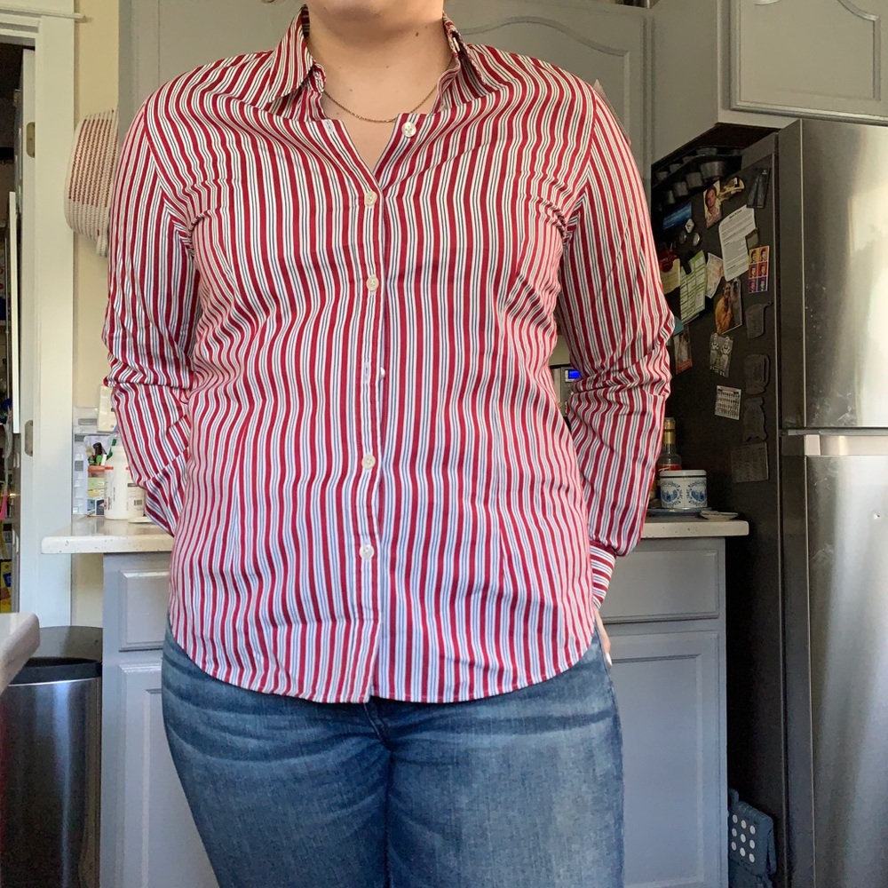 Thomas Pink Striped Blouse